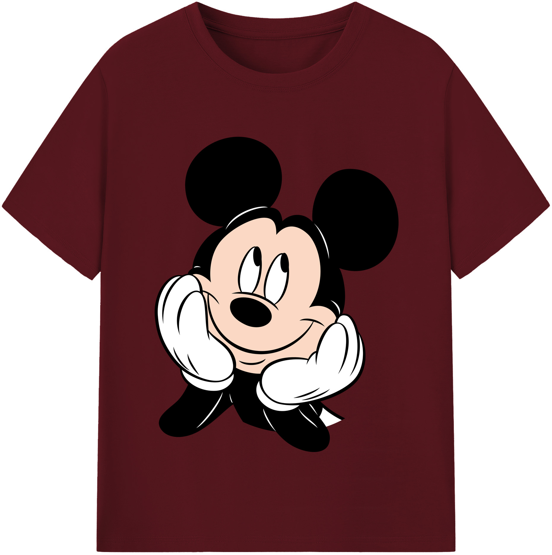 （画像用） ミッキーマウス Mickey Mouse 綿100％半袖Tシャツ（フロントプリント）
